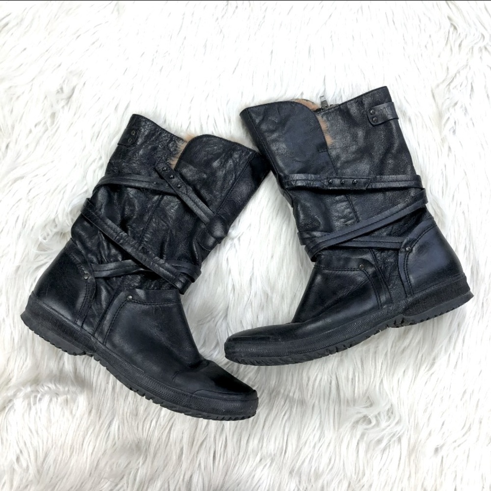 Palladium Leather/Faux Fur Boot